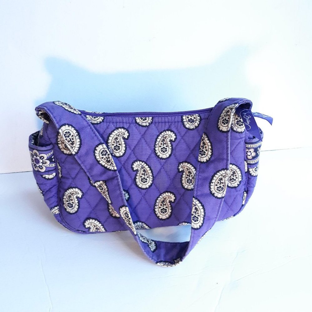 Vera Bradley Purse Simply Violet Paisley Bag - Picture 5 of 13